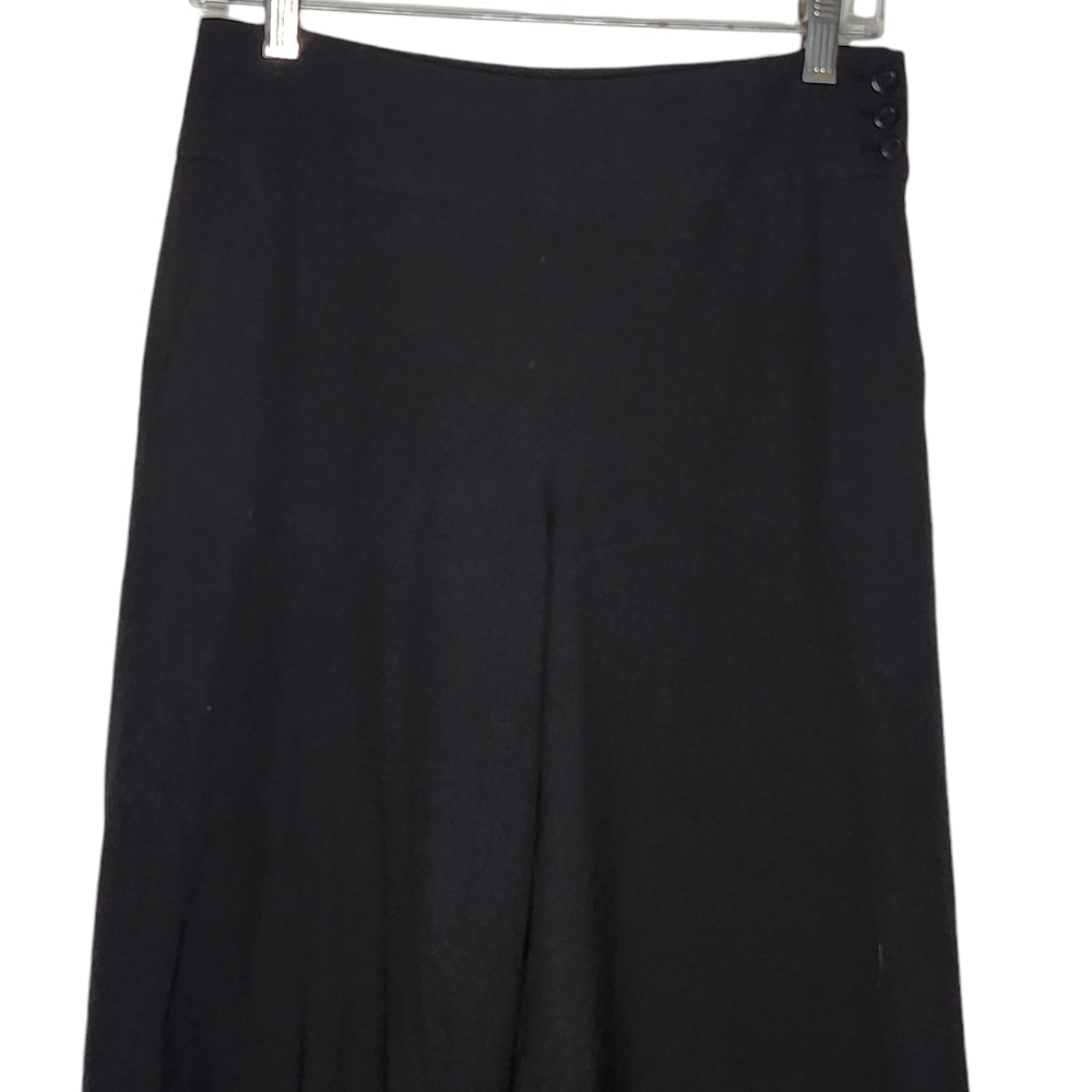 Women's Talbots Black Petite Wide Leg Dressy Capris Pants Size 4 - Picture 2 of 5